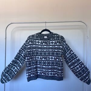 Black and White Patterned Sweater